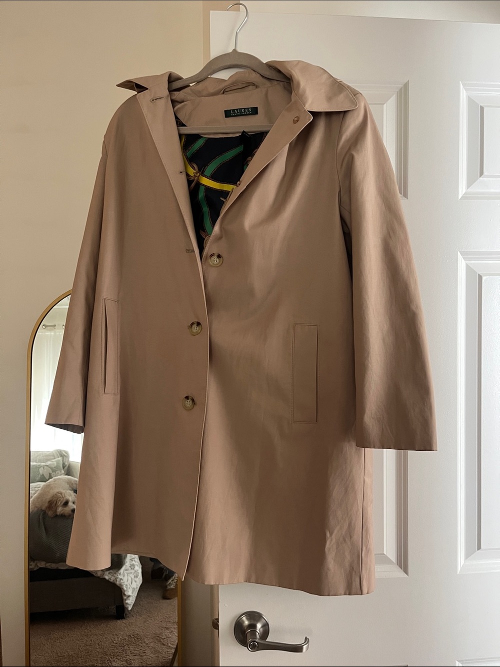 Lauren Ralph Lauren Beige Single-Breasted Trench Coat
